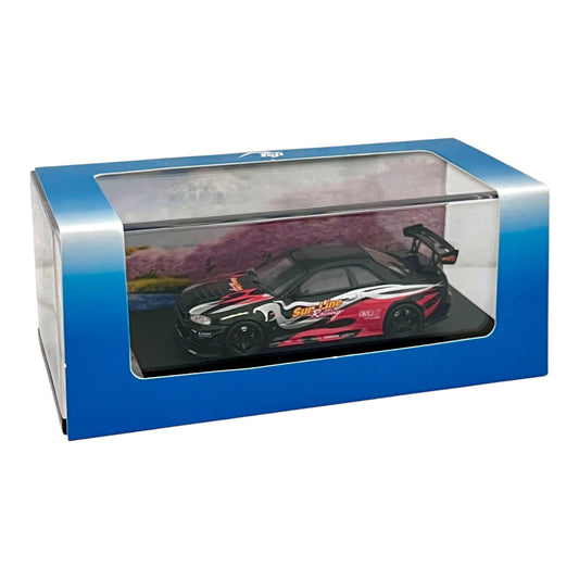 Fuji Model - Skyline GT-R R34 Z-Tune, Black-Red Flame Livery - FM64-R34-BLK