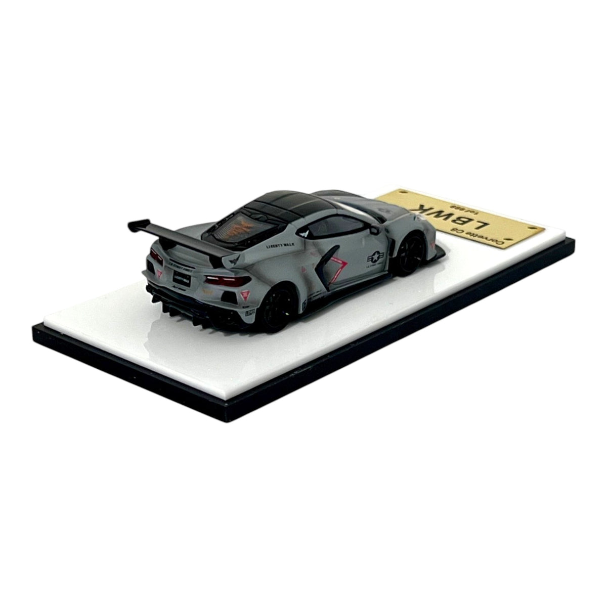 Fine Model - Corvette C8 Liberty Walk Wide Body, combat grey - FN64-C8-GRY