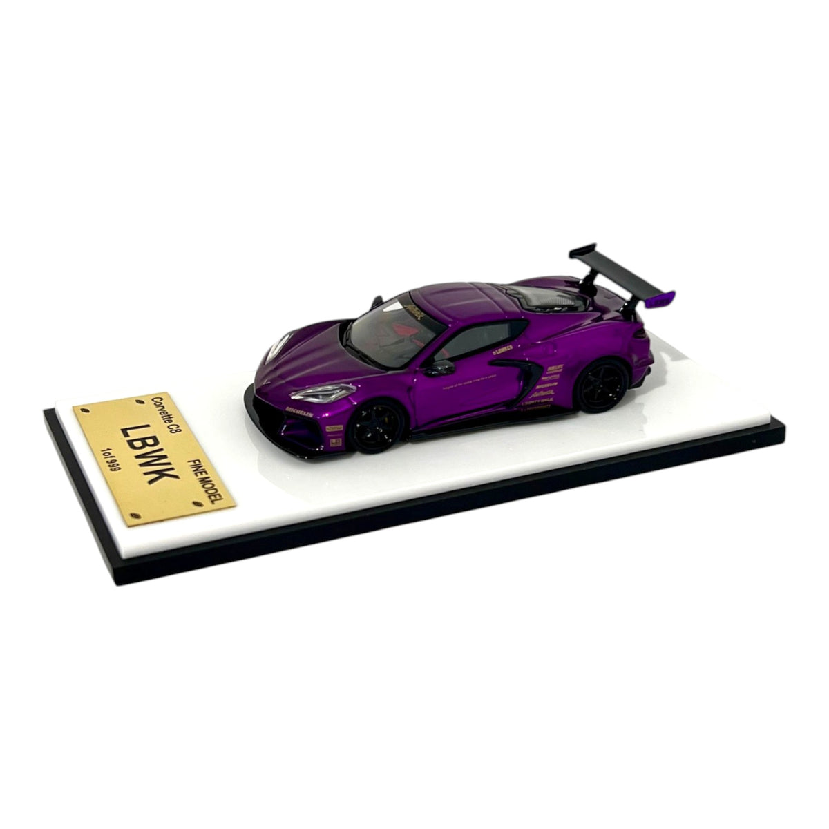 Fine Model - Corvette C8 Liberty Walk Wide Boday, Metallic purple - FN64-C8-PUR