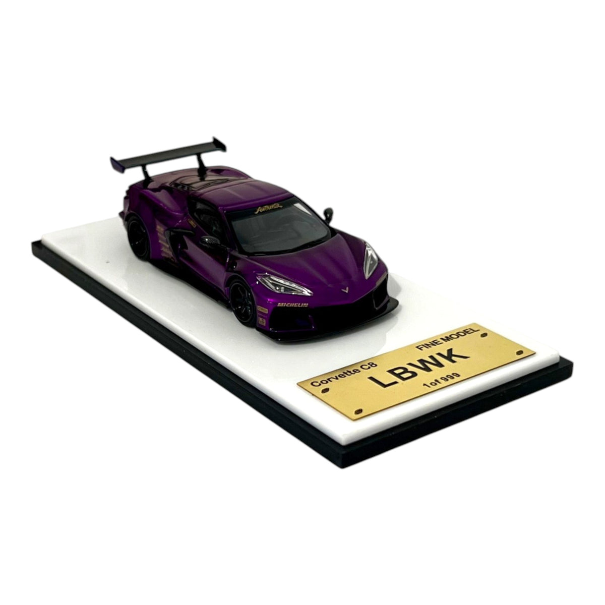Fine Model - Corvette C8 Liberty Walk Wide Boday, Metallic purple - FN64-C8-PUR