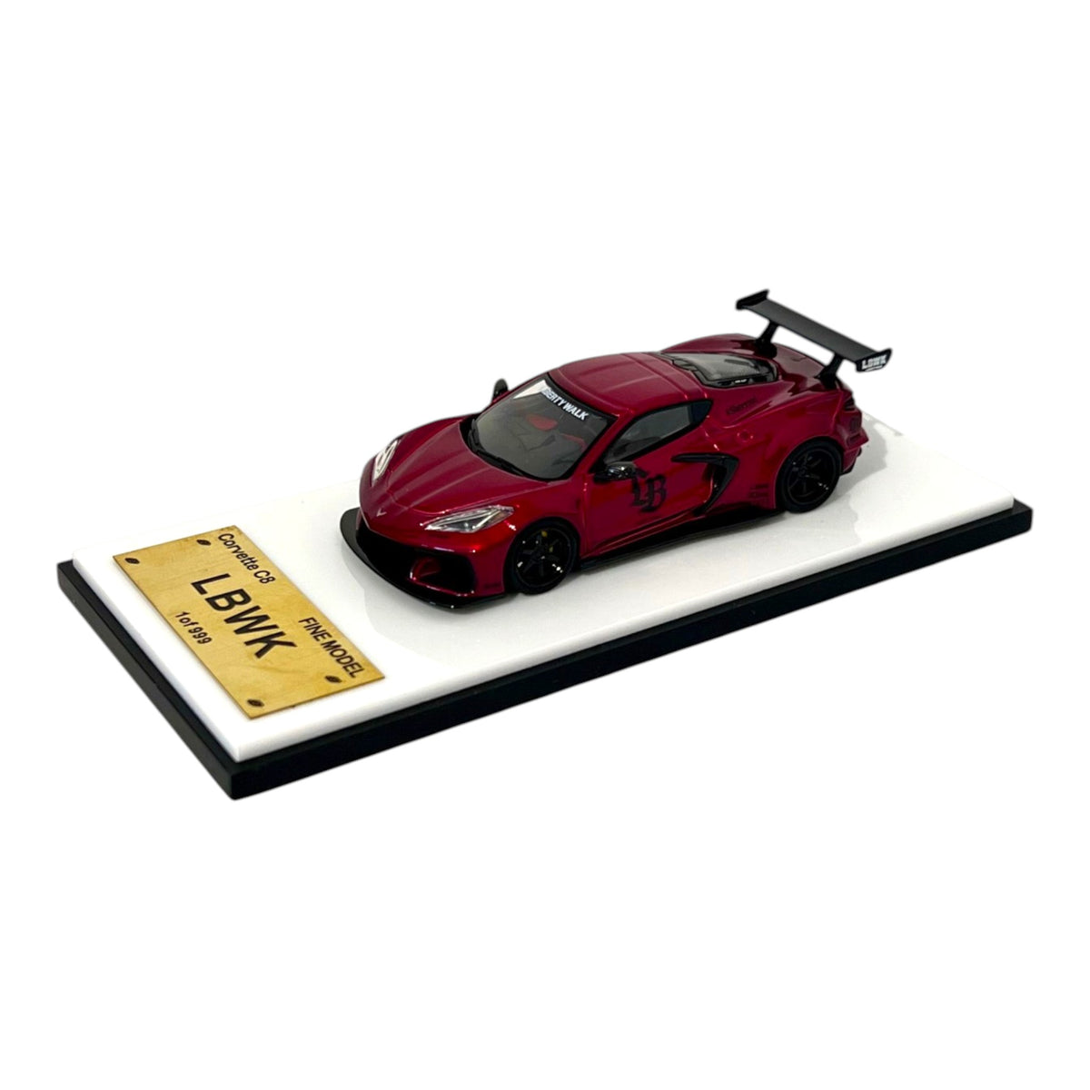 Fine Model - Corvette C8 Liberty Walk Wide Body, Metallic red - FN64-C8-RED