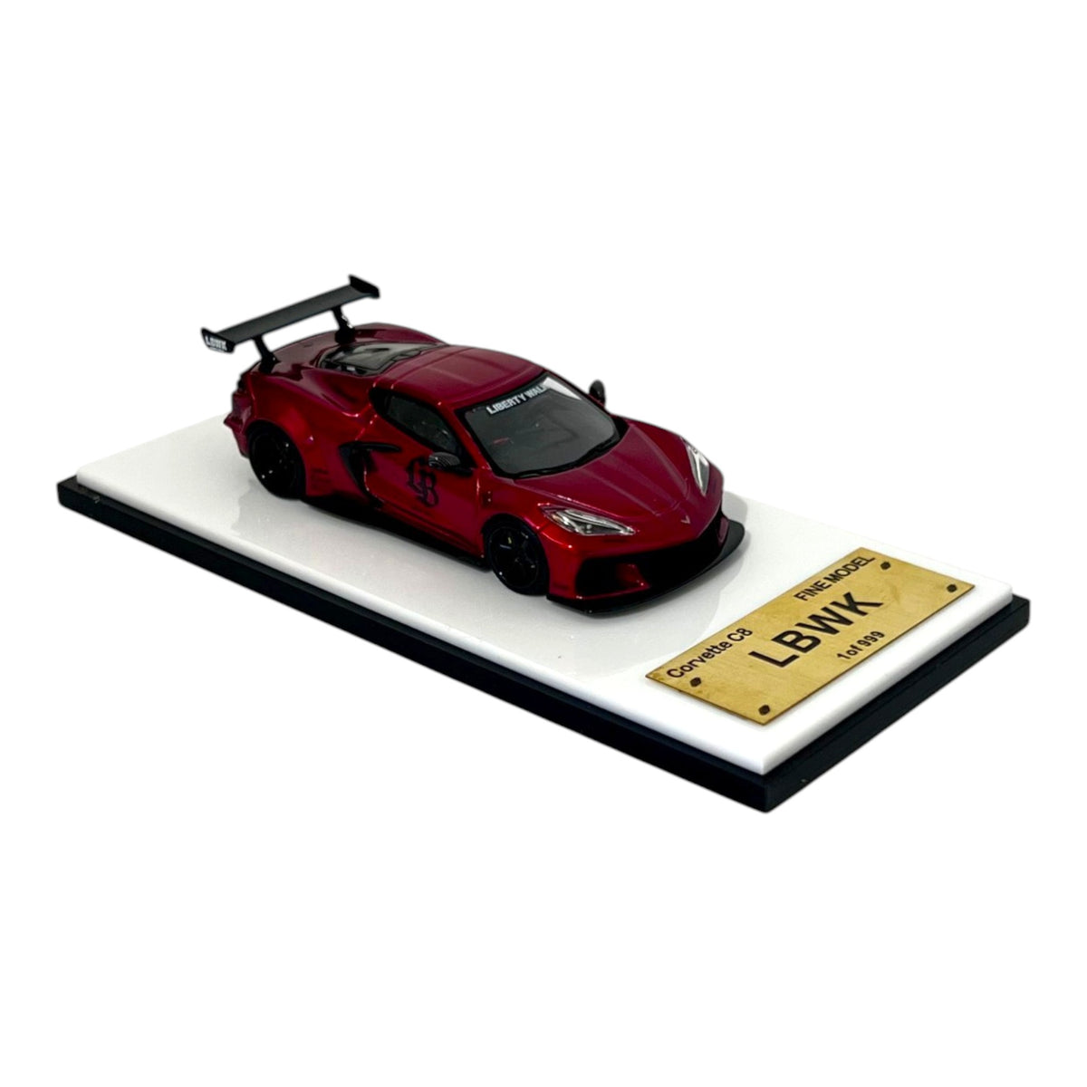 Fine Model - Corvette C8 Liberty Walk Wide Body, Metallic red - FN64-C8-RED