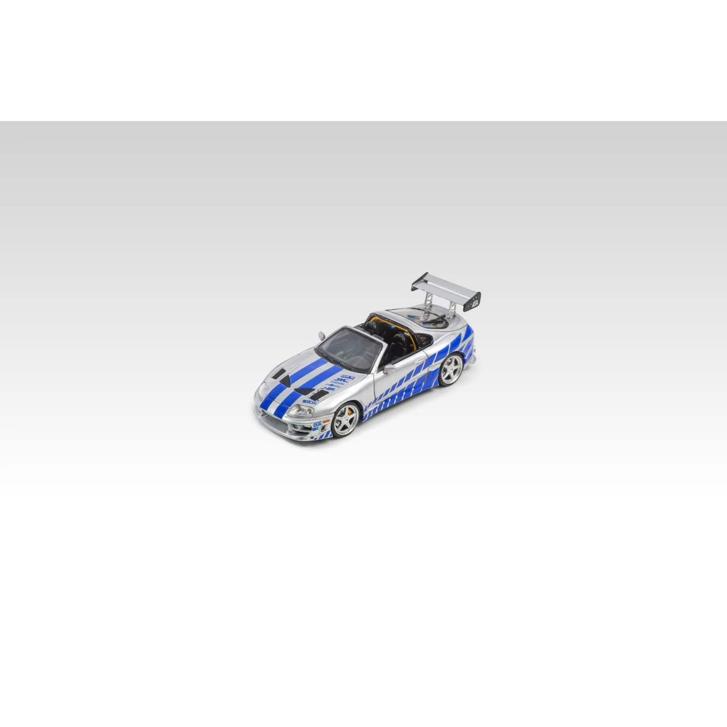 Fast & Speed - Pre-Order - Supra Targa A80 Bomex, Silver/Blue - FS64-A80-SIL