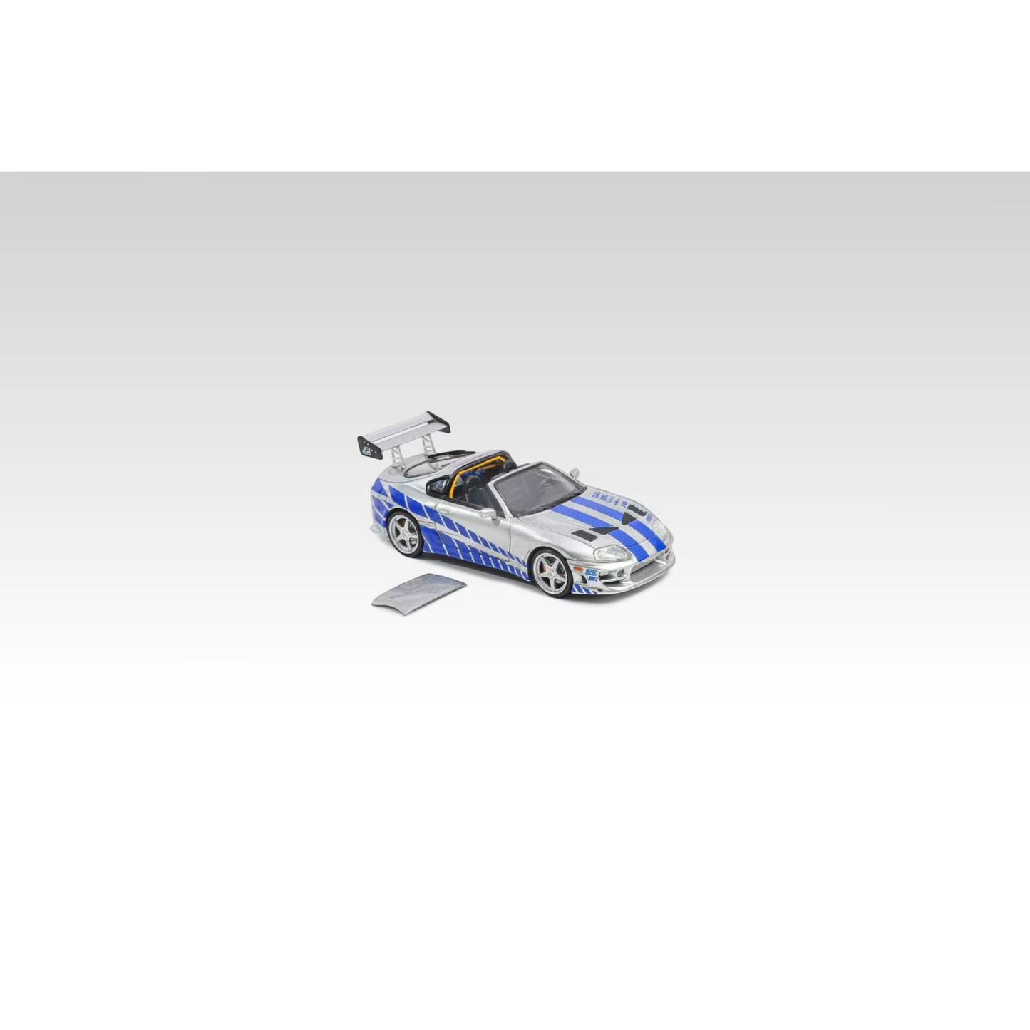 Fast & Speed - Pre-Order - Supra Targa A80 Bomex, Silver/Blue - FS64-A80-SIL