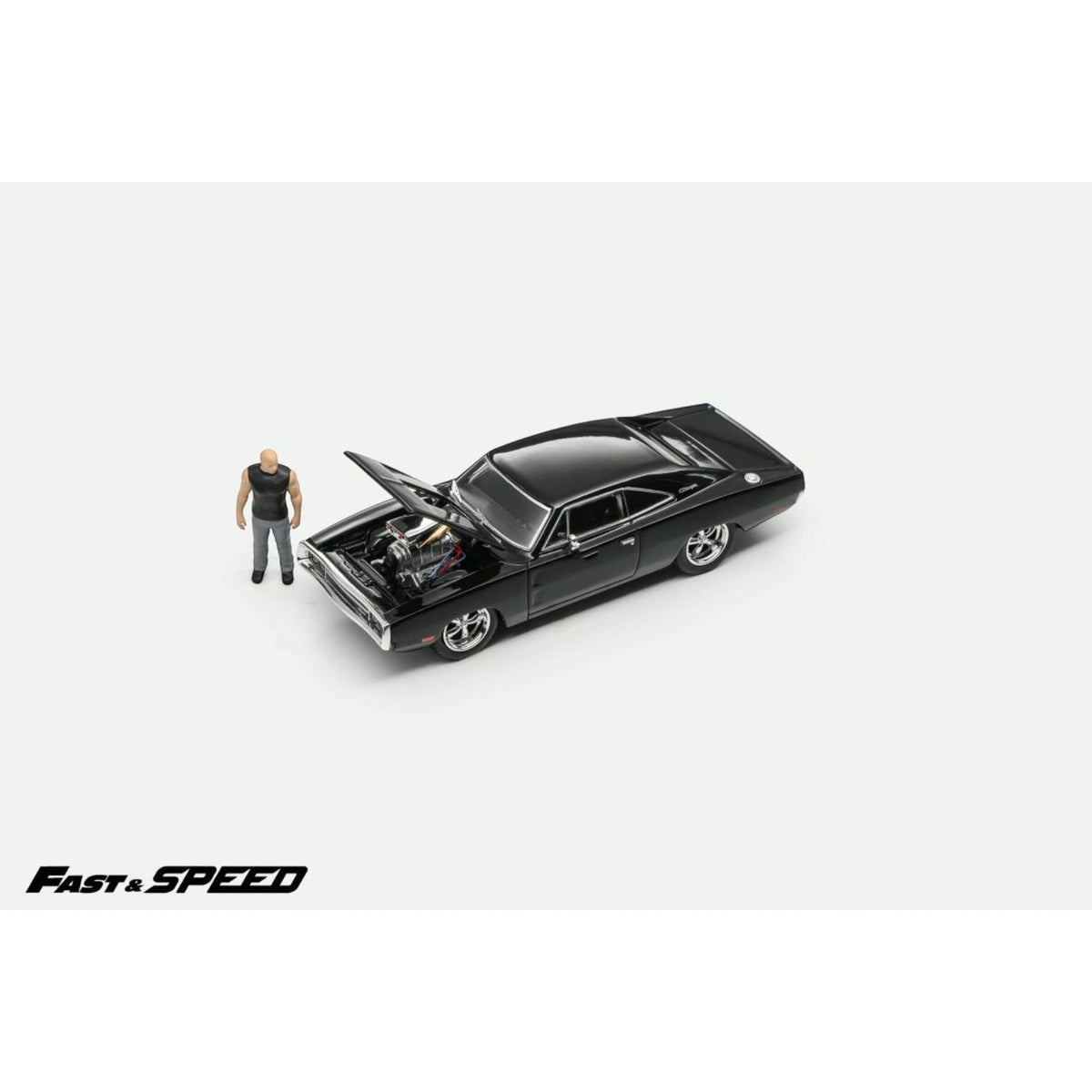 FastSpeed Model - Dodge Charger R/T mit Figur F&F - FS64-CHA-BLK