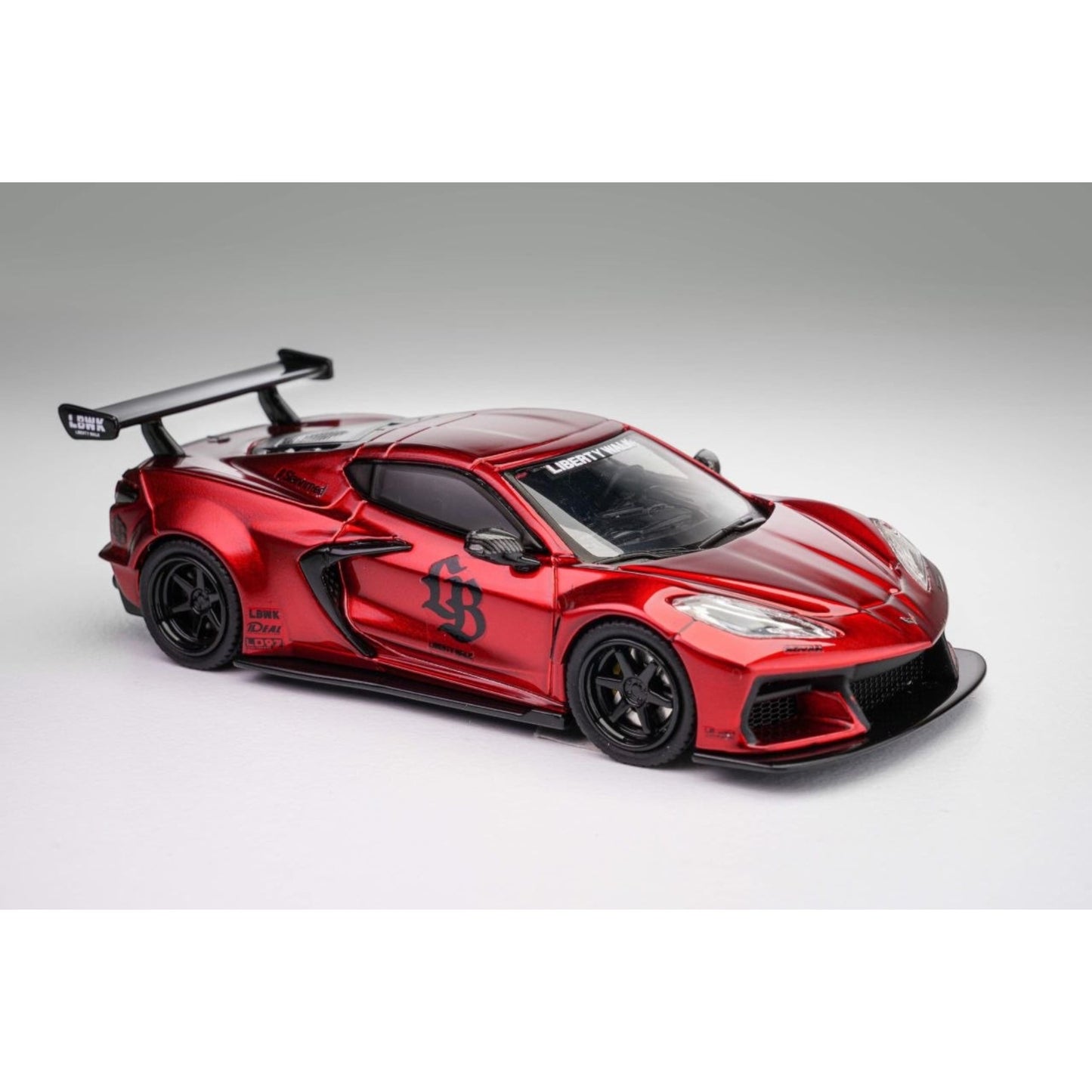 Fine Model - Corvette C8 Liberty Walk Wide Body, Metallic red - FN64-C8-RED