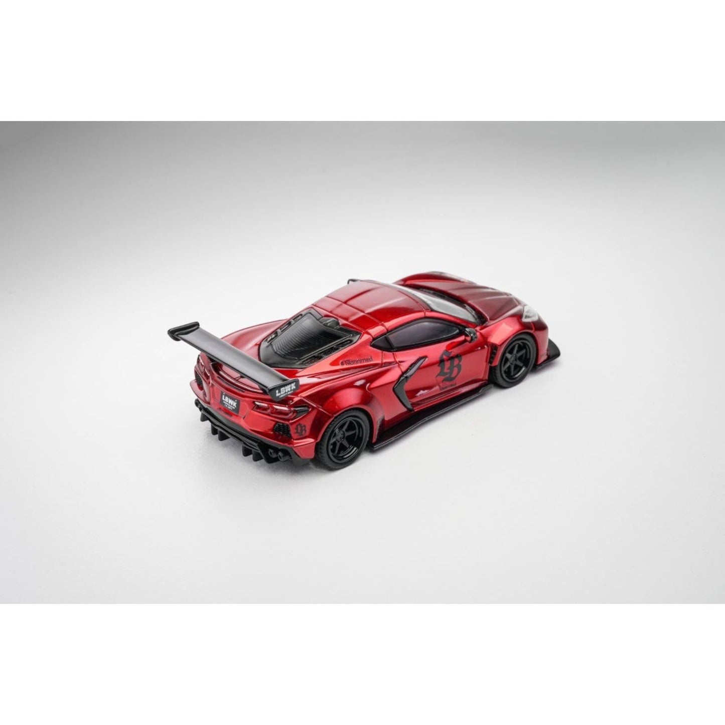 Fine Model - Corvette C8 Liberty Walk Wide Body, Metallic red - FN64-C8-RED
