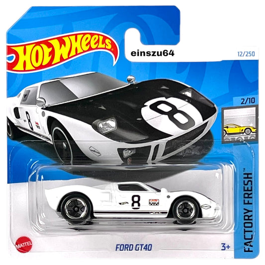 Hot Wheels 2024 - Ford GT40 - Factory Fresh 2/10- HTC51 - 12/250 - 1:64