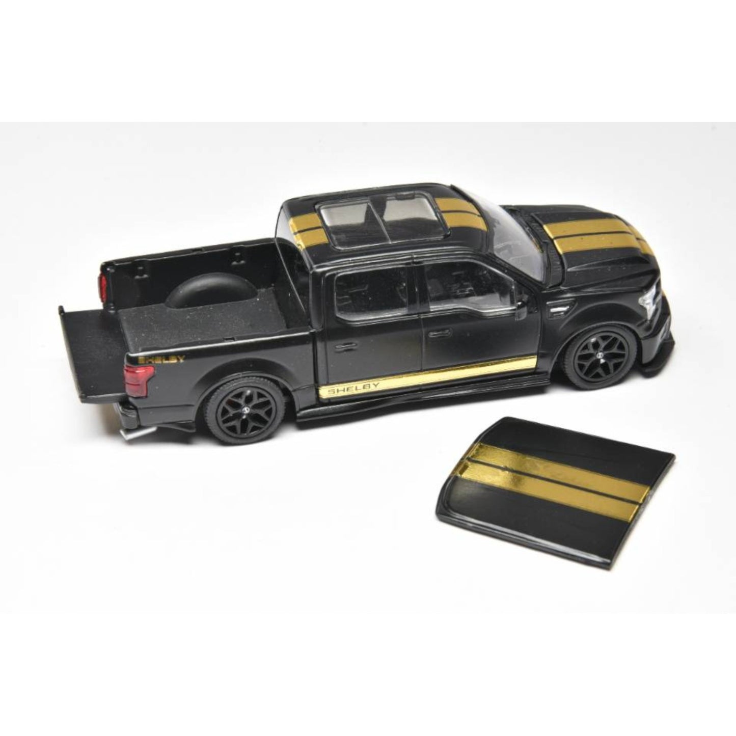 FunnyModel - Pre-Order - Shelby F150 Supersnake - Matte Black with Gold Livery - FUN64-F150-MBLK