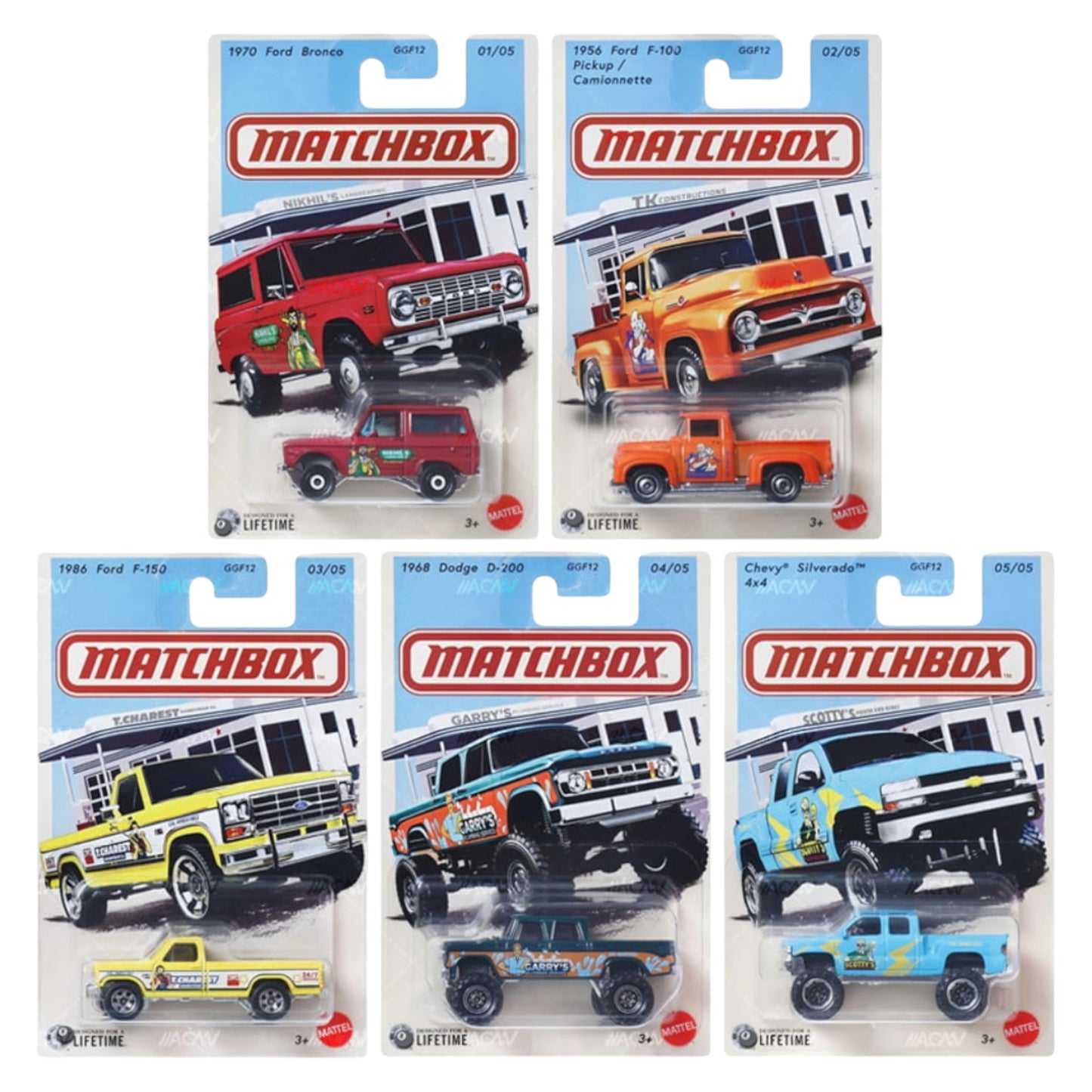 Matchbox 2026 - Themed Set GGF12-969P - 5x Modelle Pick-Up Trucks
