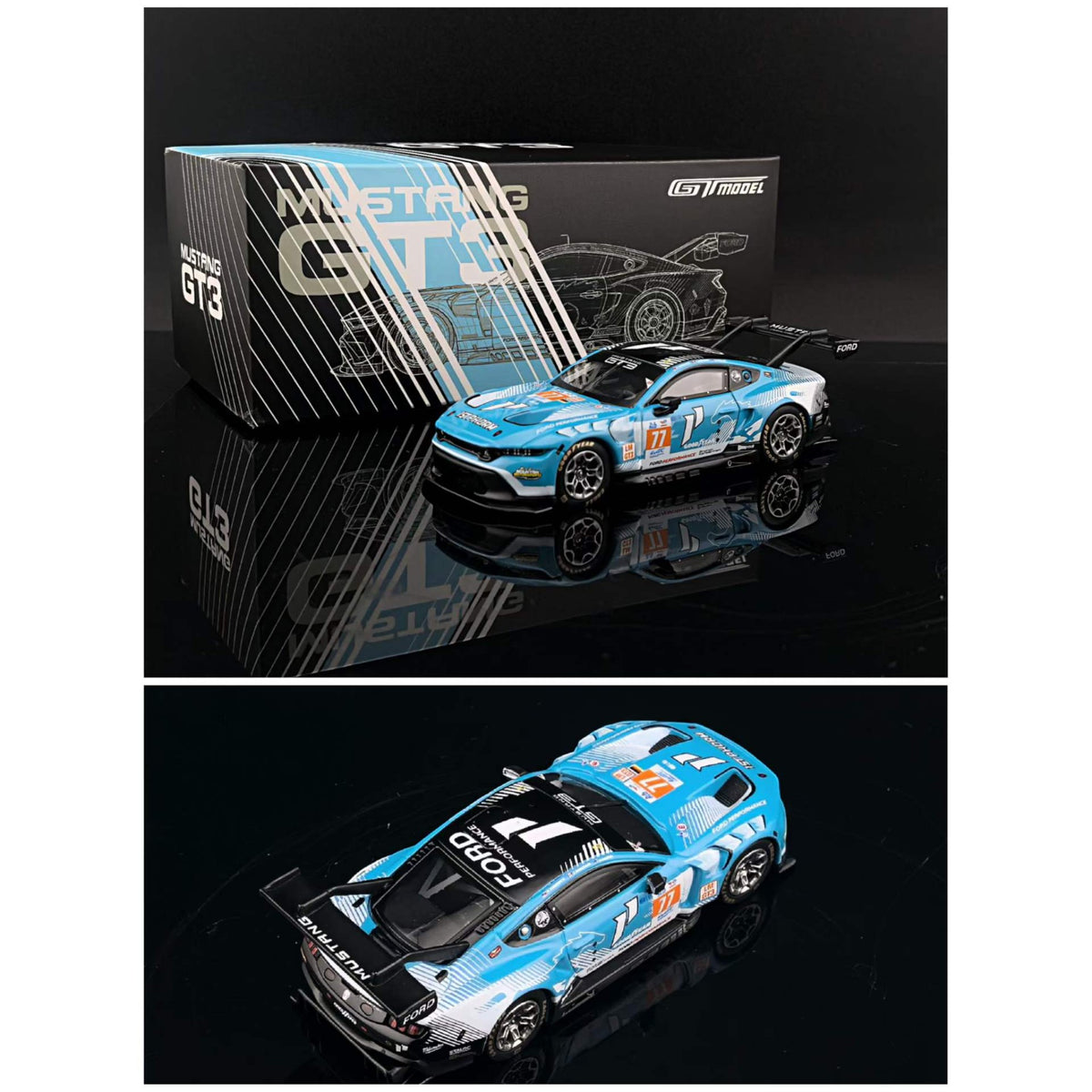 GT Model - Pre-Order - Mustang GT3, blue - GT64-MUSGT3-BLUE