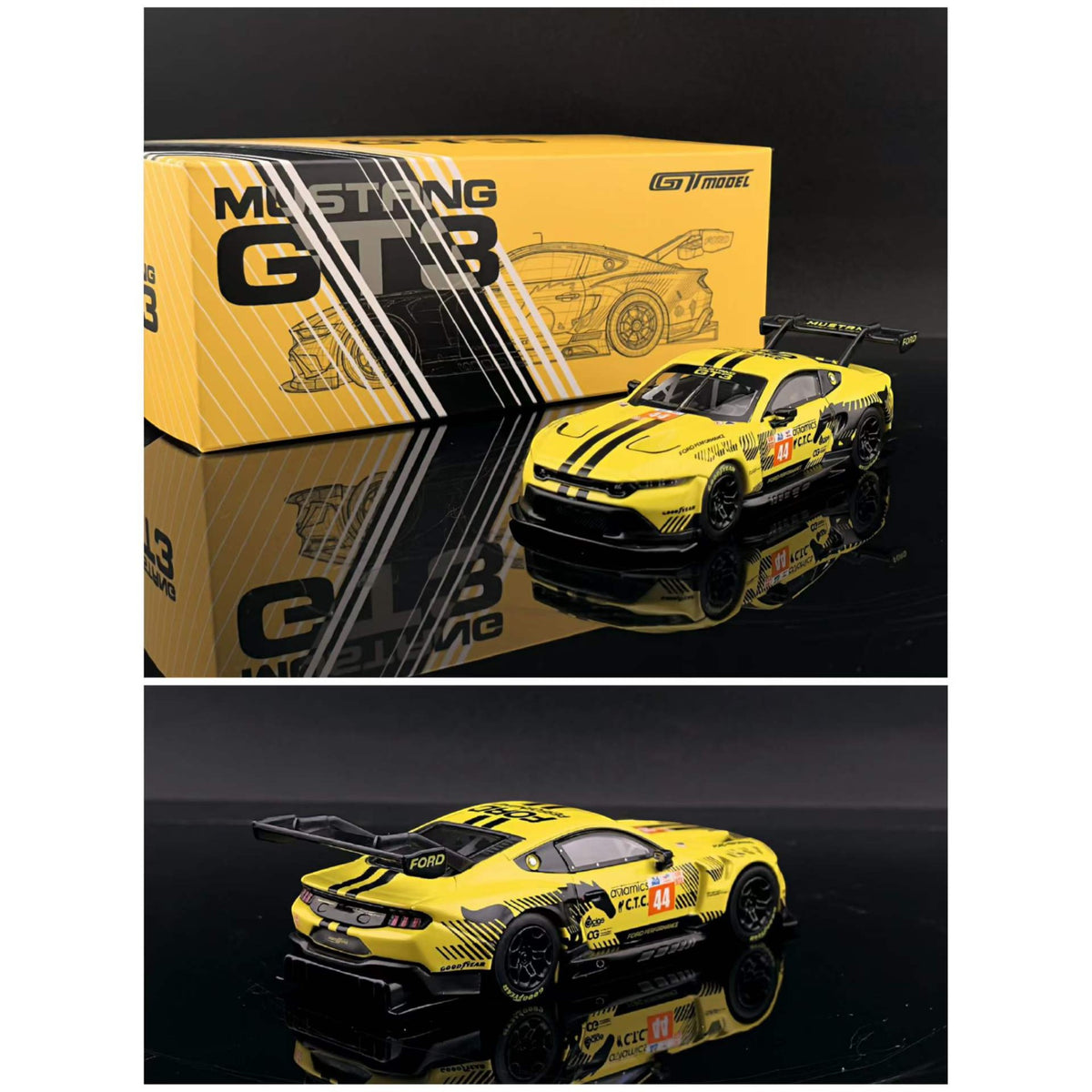 GT Model - Pre-Order - Mustang GT3, yellow - GT64-MUSGT3-YLW