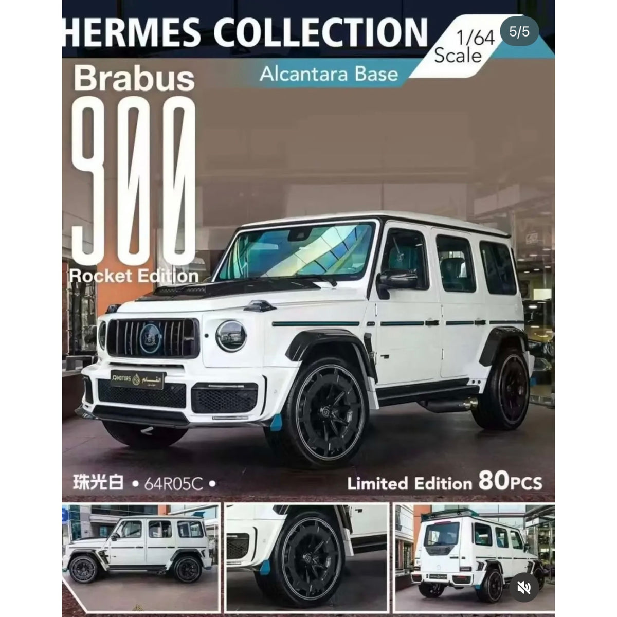 Hermes Collection - Brabus 900 Rocket Edition - Pearl White - HC64-64R05C