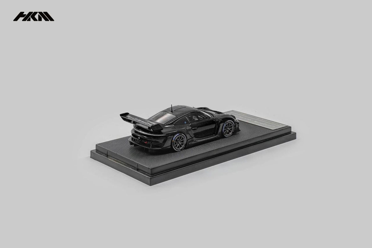 HKM Model - Pre-Order - Porsche 911 (992) GT3 Rennsport, Brumos Wing, gloss black - HKM64-992-BLK
