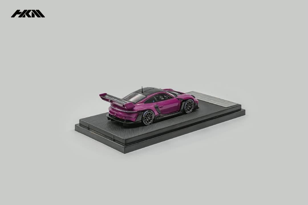 HKM Model - Pre-Order - Porsche 911 (992) GT3 Rennsport, Brumos Wing, Ruby star - HKM64-992-RST