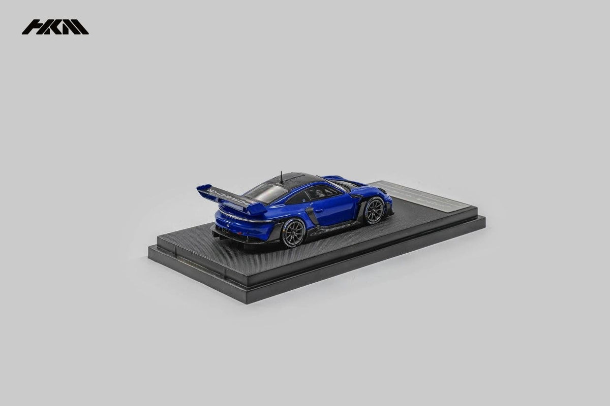 HKM Model - Pre-Order - Porsche 911 (992) GT3 Rennsport, Brumos Wing, San Marino blue - HKM64-992-SMB