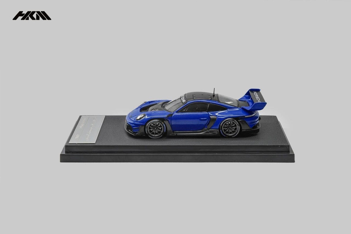 HKM Model - Pre-Order - Porsche 911 (992) GT3 Rennsport, Brumos Wing, San Marino blue - HKM64-992-SMB