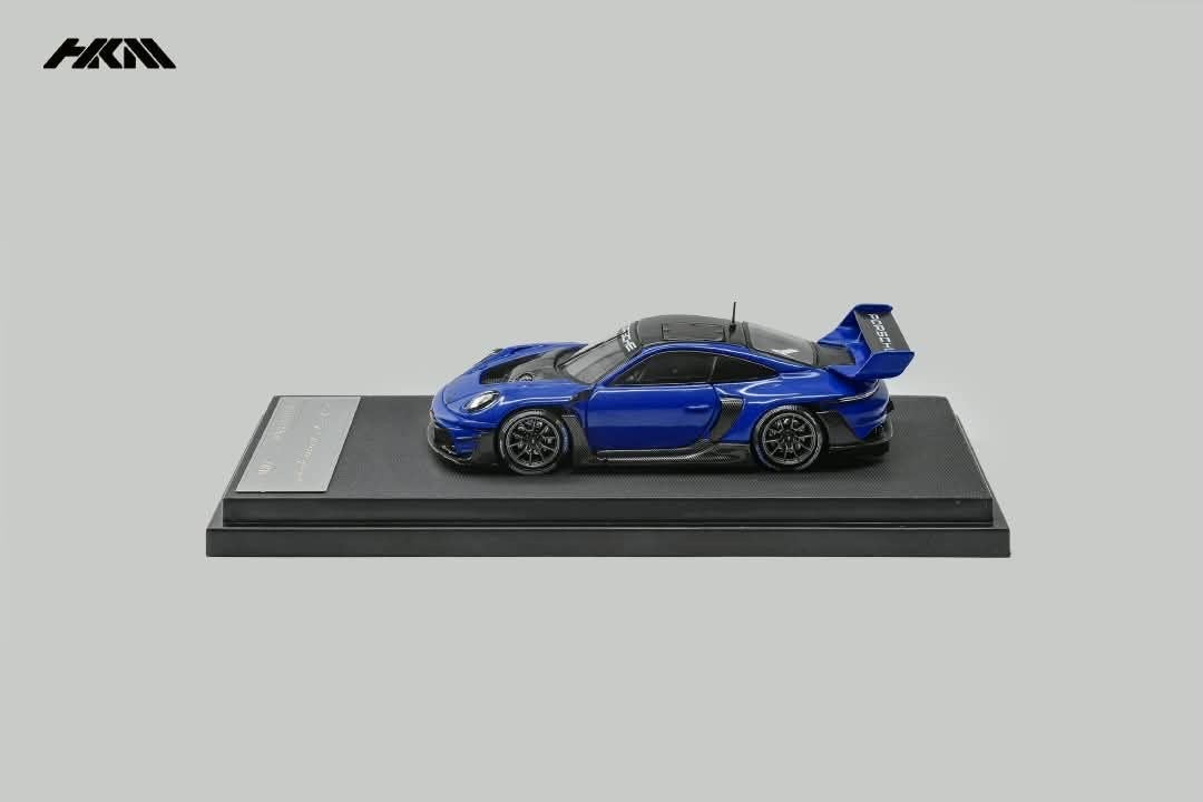 HKM Model - Pre-Order - Porsche 911 (992) GT3 Rennsport, Brumos Wing, San Marino blue - HKM64-992-SMB