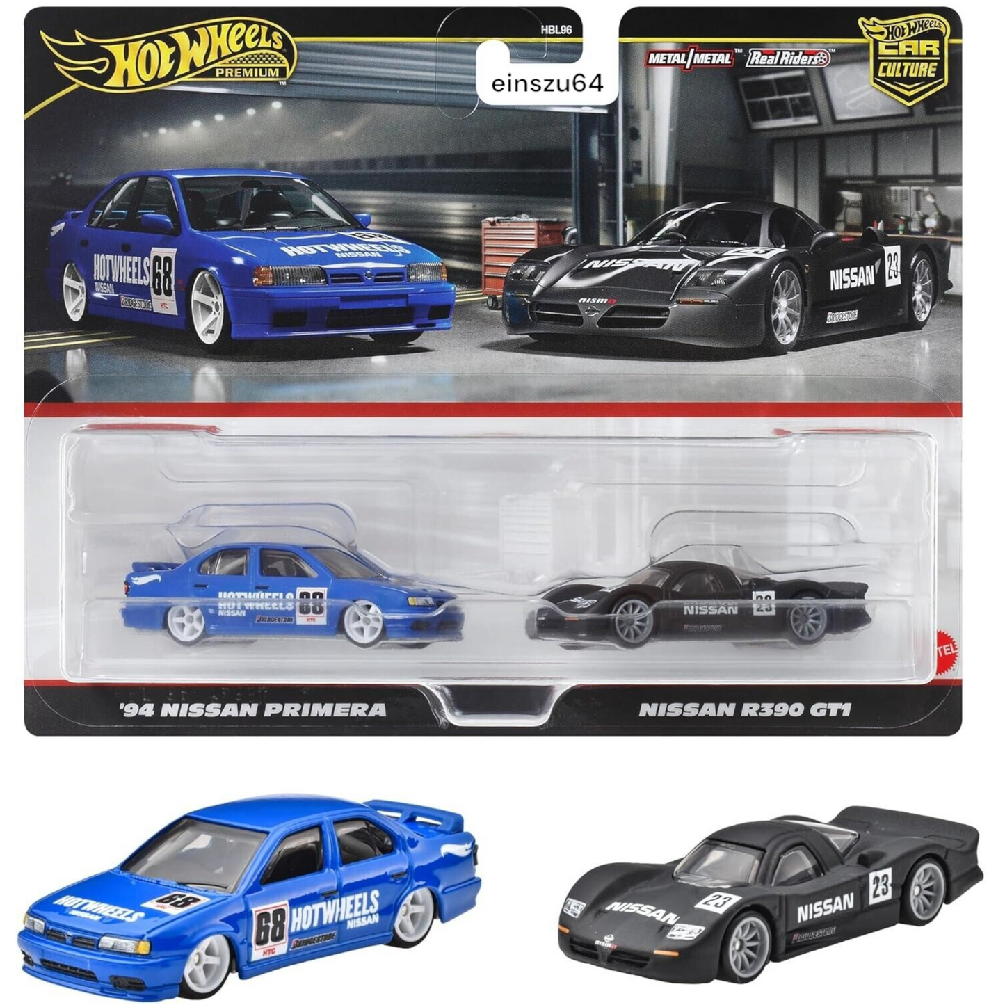 Hot Wheels 2024 - 2-Pack - ´94 Nissan Primera - Nissan R390 GT1 - HRR74