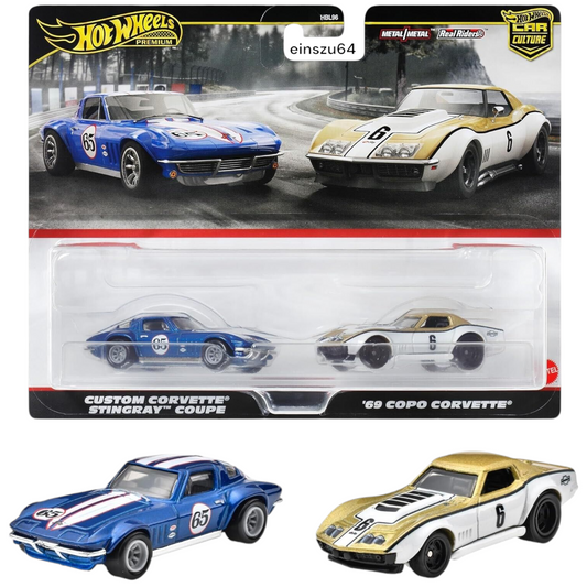 Hot Wheels 2024 - 2-Pack - Custom Corvette Stingray Coupe - ´69 Copo Corvette