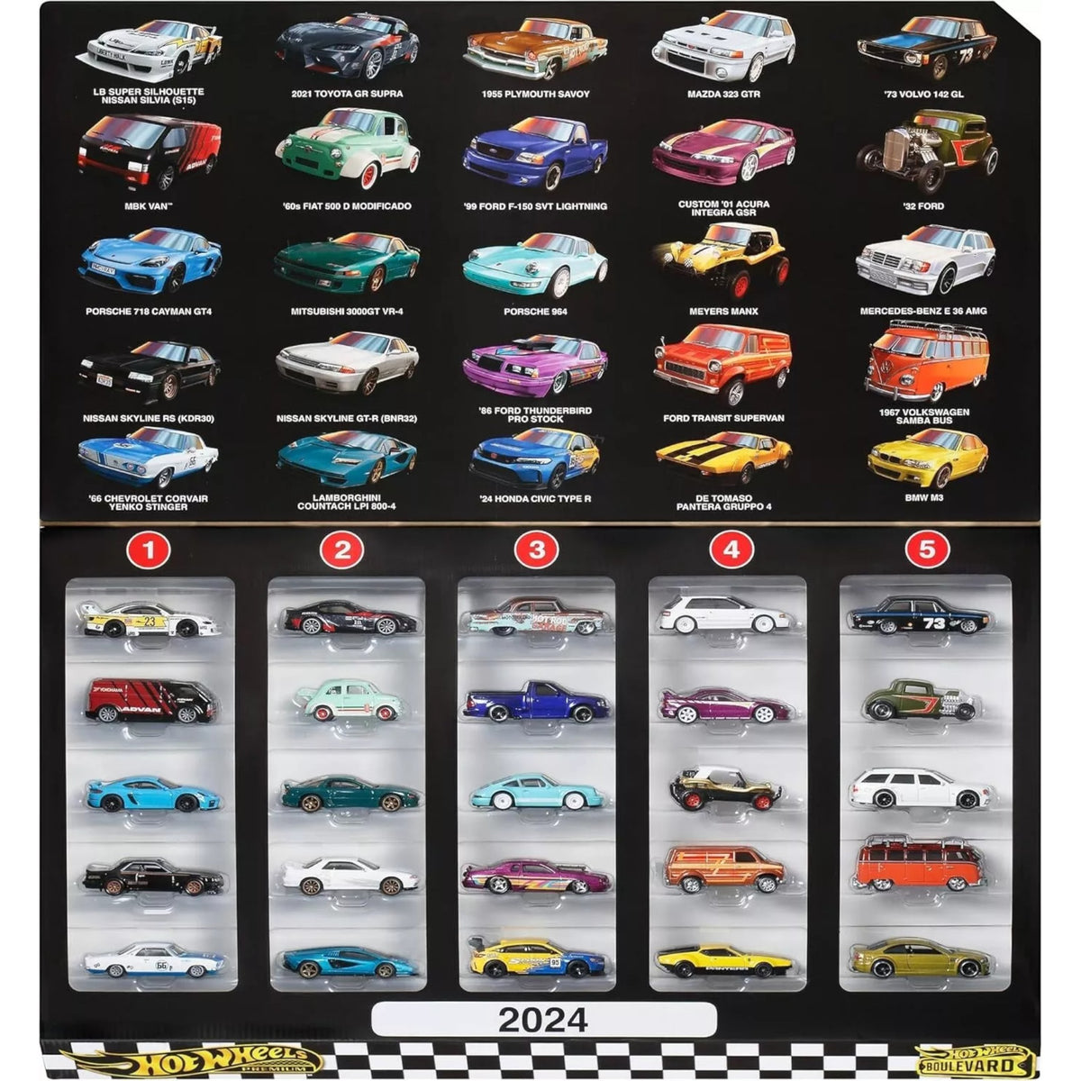 Hot Wheels 2024 - Boulevard SET - alle 25 Modelle - HRW96-LA10
