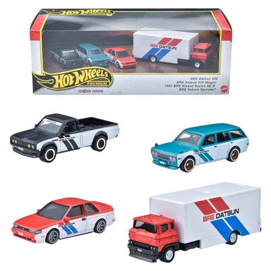Hot Wheels 2024 - Diorama - BRE Datsun, Nissan Sentra + Truck - HRT52