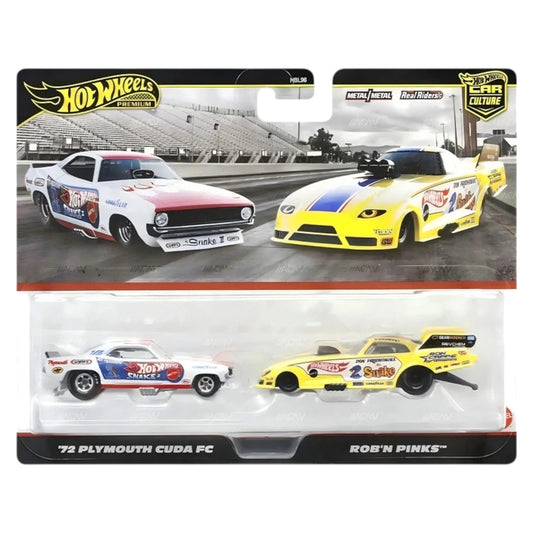 Hot Wheels 2025 - Pre-Order - 2-Pack - '72 Plymouth 'Cuda Funny Car & Snake II Dragster - JBL01