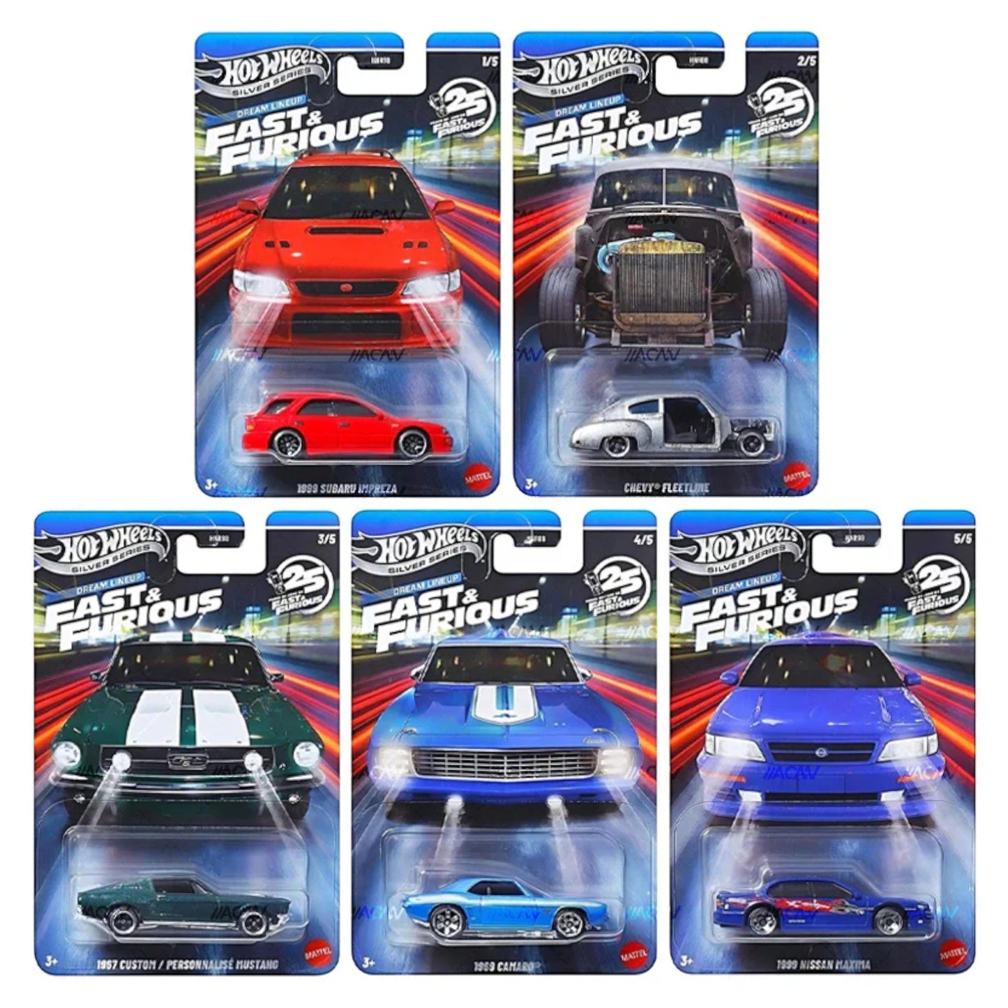 Hot Wheels 2026 - Fast & Furious Dream LineUp - 25th Anniversary - Set