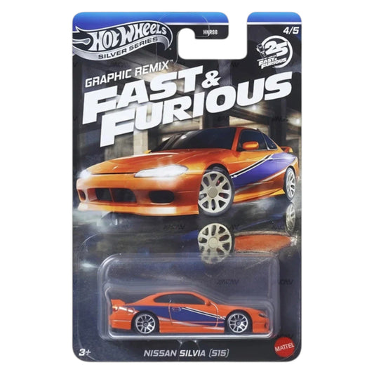Hot Wheels 2025 - Fast & Furious Graphic Remix - Nissan Silvia S15 - JBY48