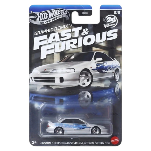Hot Wheels 2025 - Fast & Furious Graphic Remix - Custom Acura Integra Sedan GSR - JBY45