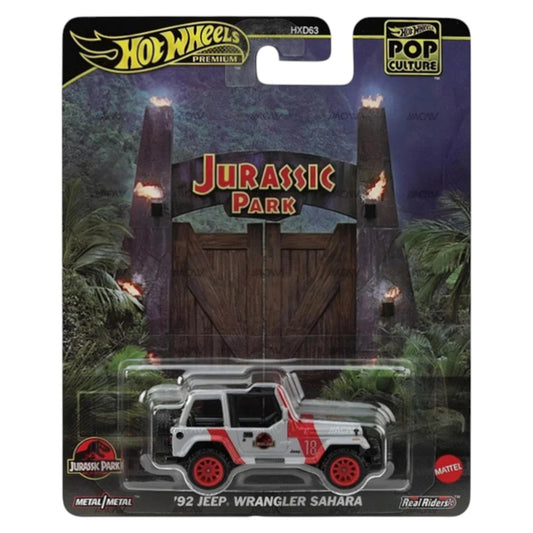 Hot Wheels 2025 - Pre-Order - Pop-Culture -  '92 Jeep Wrangler Sahara (Jurassic Park)