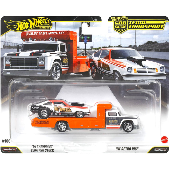 Hot Wheels 2027 - Pre-Order - Team Transport - Chevrolet Vega Pro Stock & Retro Rig - #100