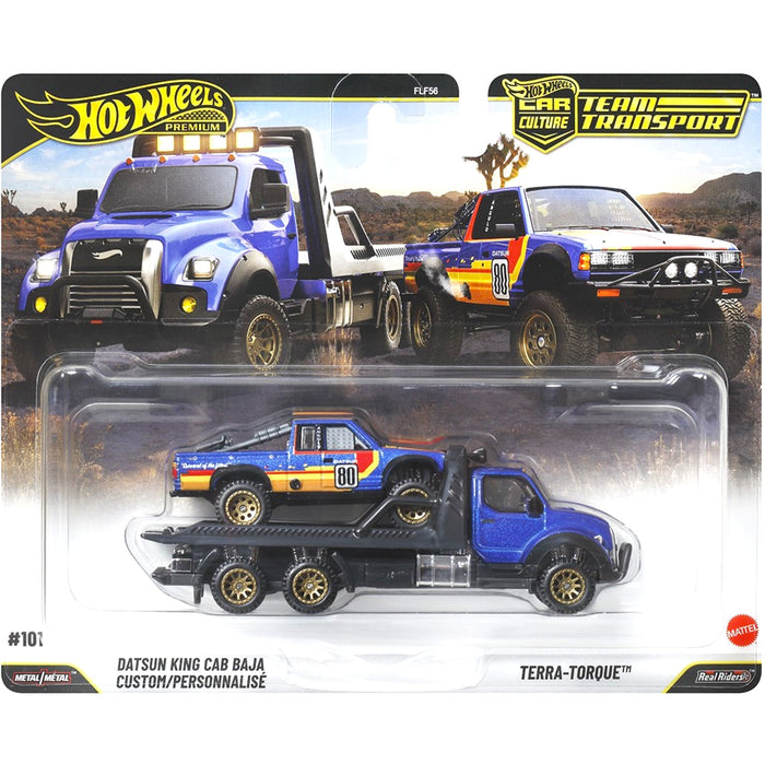 Hot Wheels 2027 - Pre-Order - Team Transport - Datsun King Cab Baja & Terra-Torque - #101
