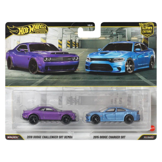 Hot Wheels 2026 - Pre-Order - 2-Pack - 2018 Dodge Challenger SRT Demon & 2015 Dodge Charger SRT