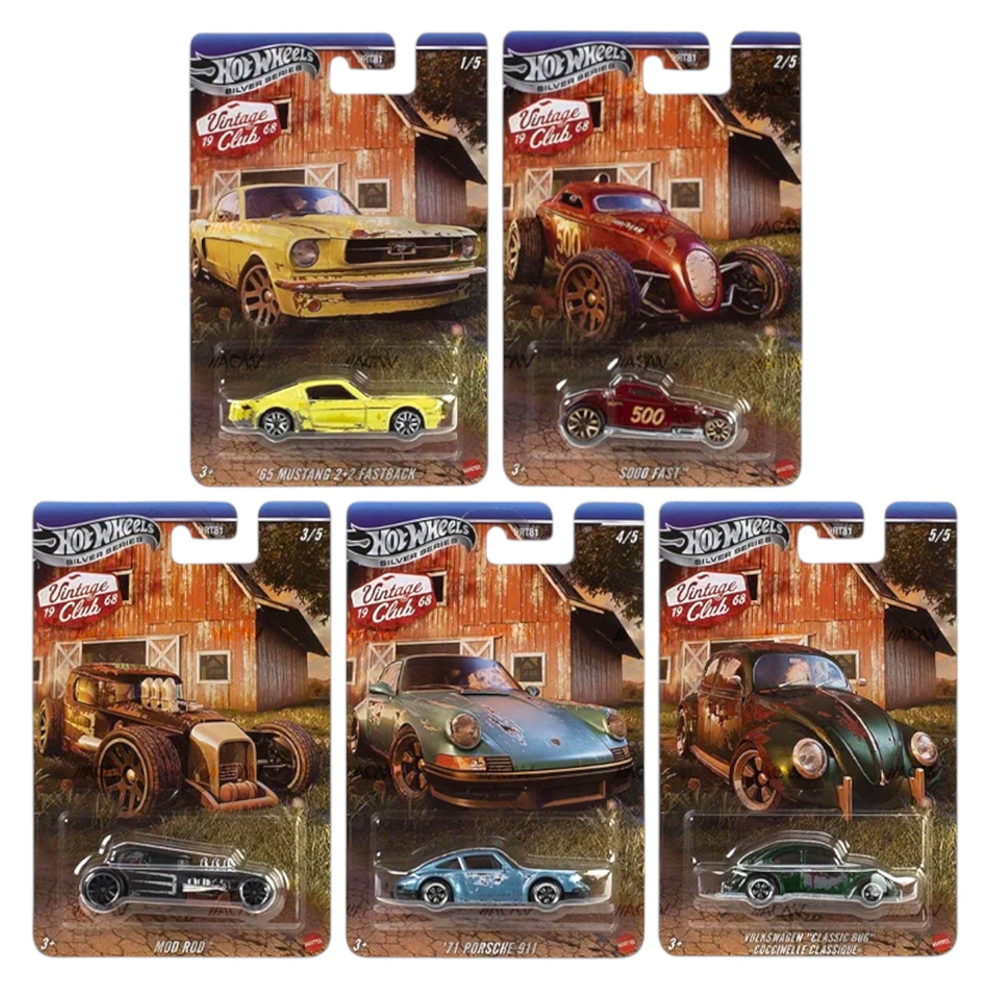 Hot Wheels 2026 - Pre-Order - Vintage Club Set - Mix 1 - 2026 - HRT81