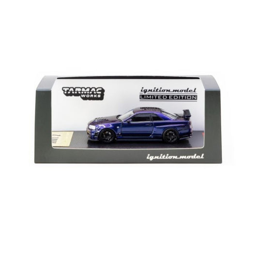 Ignition x Tarmac Works - Pre-Order - Nismo R34 GT-R Z-tune, purple metallic - IG3839
