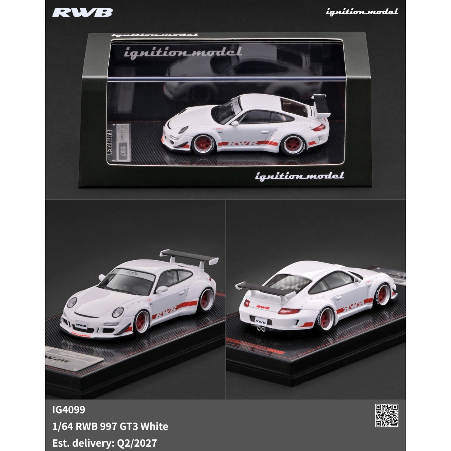 Ignition - Pre-Order - RWB 997 GT3 White - IG4099