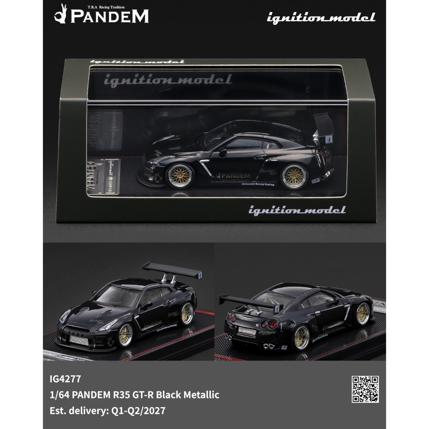 Ignition - Pre-Order - PANDEM R35 GT-R Black Metallic - IG4277