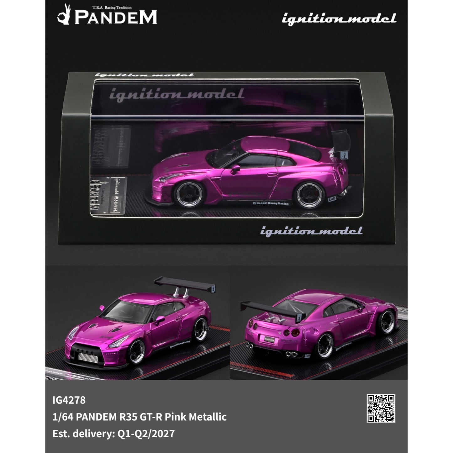 Ignition - Pre-Order - PANDEM R35 GT-R Pink Metallic - IG4278