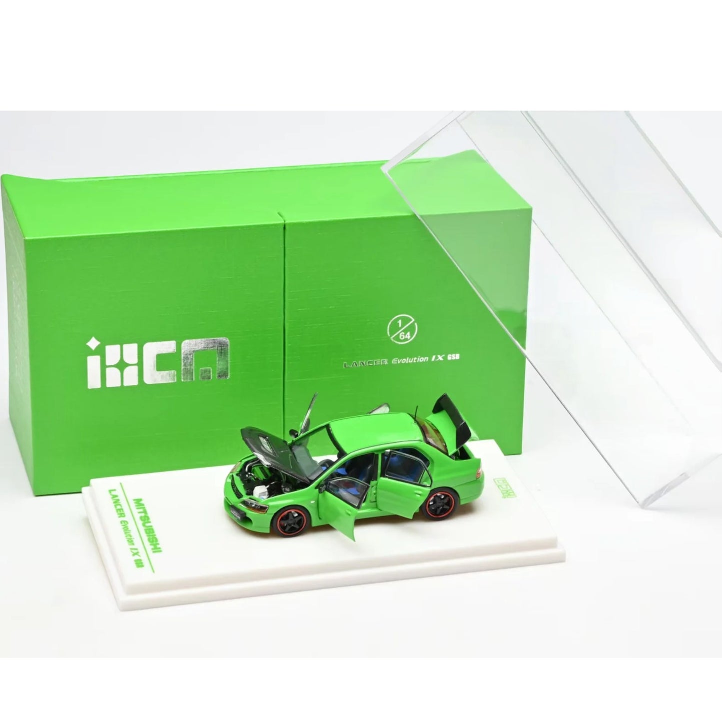 iHCM64 - Misubishi Lancer Evolution IX GSR, Green with Carbon Hood