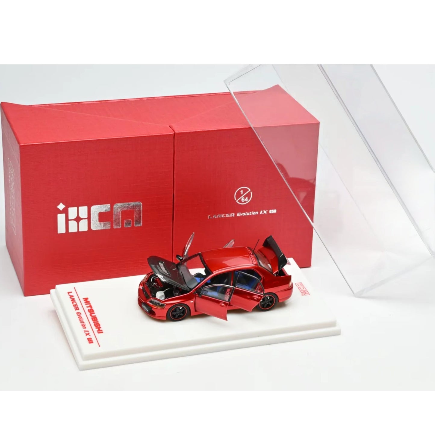 iHCM64 - Misubishi Lancer Evolution IX GSR, Red with Carbon Hood