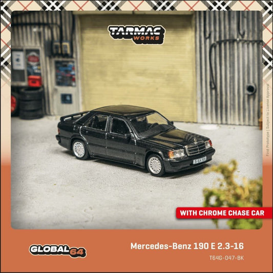 Tarmac Works - Pre-Order - Mercedes-Benz 190 E 2.3-16, blue-black metallic - T64G-047-BK