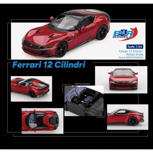 BBR - Pre-Order - Ferrari 12 Cilindri Rosso Imola - BBRFER64033