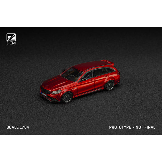 Pre-Order bis 23.08.2025 - DCM Models - C63S AMG S205, Wagon, Candy Red Low Rider