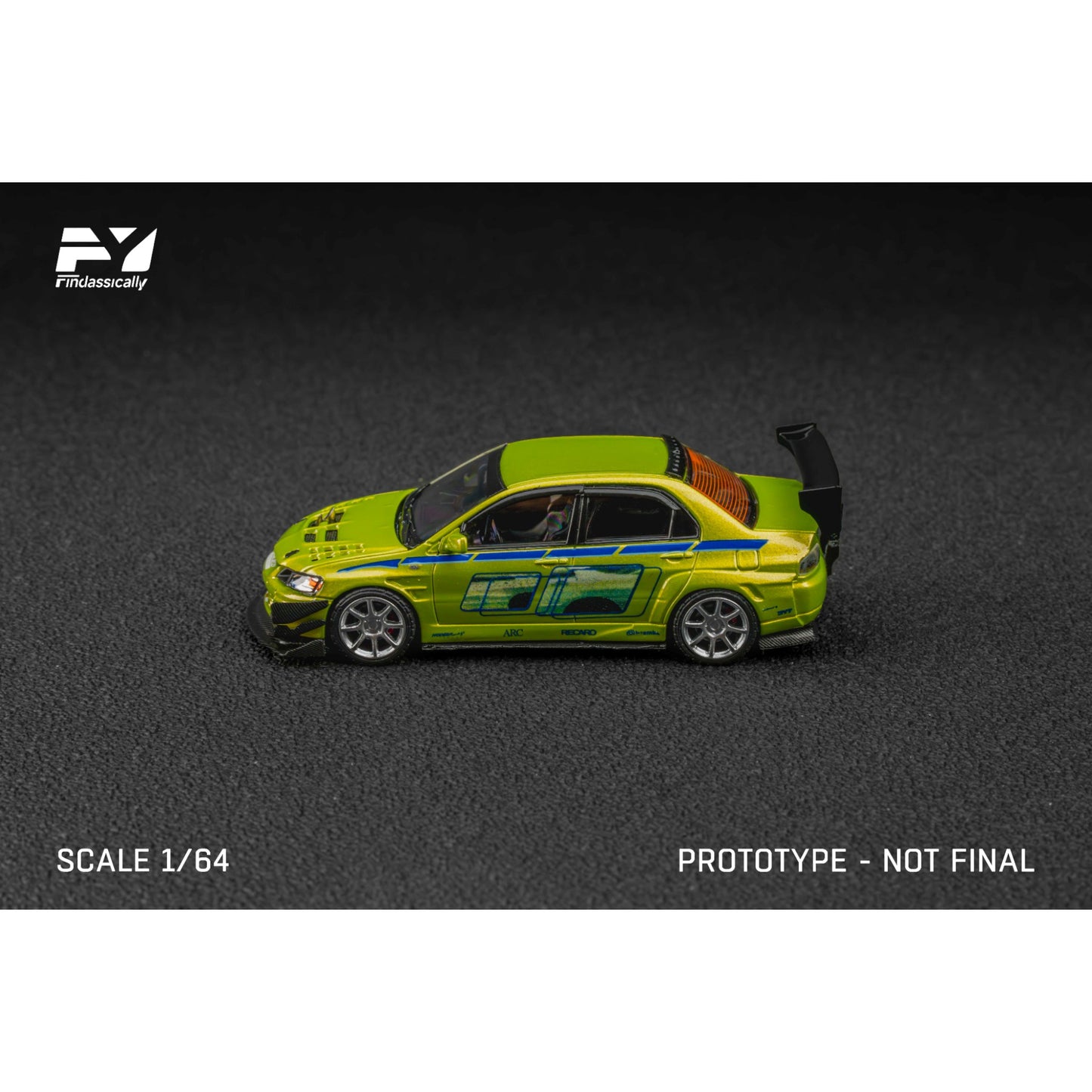 FinClassically -&nbsp;Pre-Order - Misubishi Lanver Evolution 9, green - FC64-EVO9-GRN