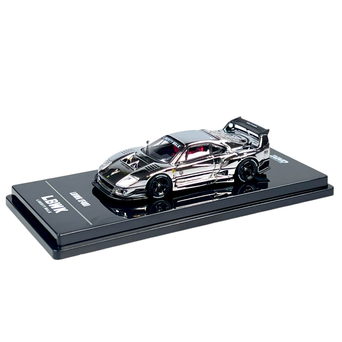 Lager INNO64 - Pre-Order - LBWK Ferrari F40, chrome silver - 1:64 - IN64-LBWKF40-CHS