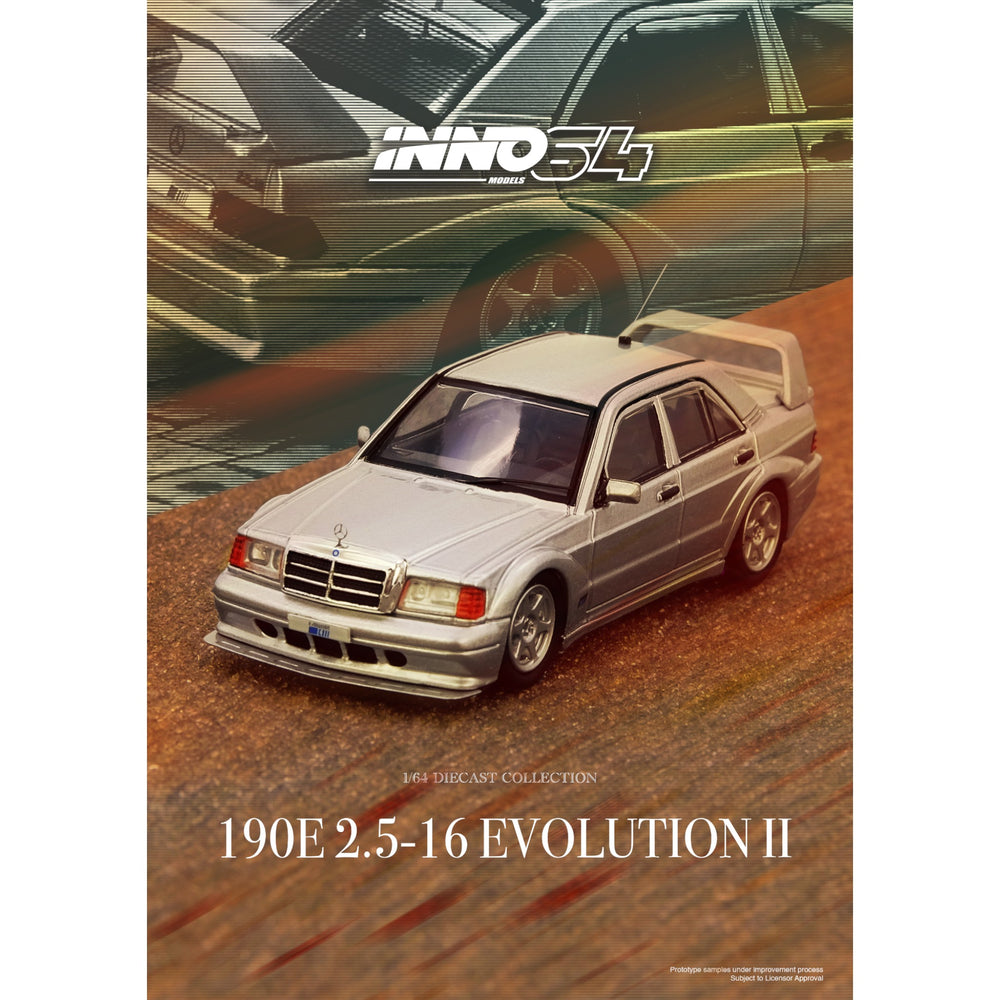 INNO64 - Pre-Order - Mercedes-Benz 190E 2.5-15 Evolution II - IN64-190E-SIL