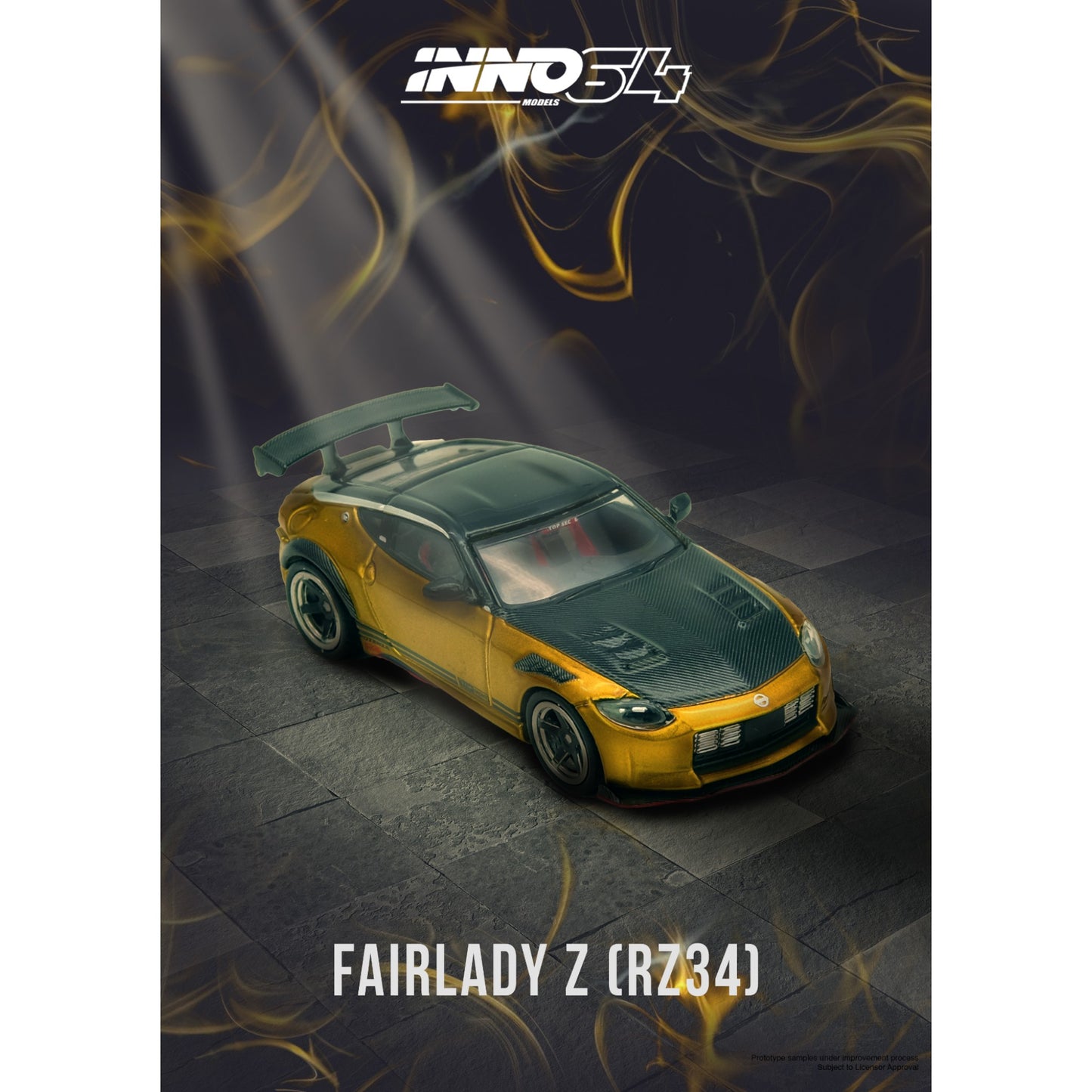 INNO64 - Pre-Order - Fairlady Z RZ34, gold - Top Secret - IN64-400ZTS-GOLD