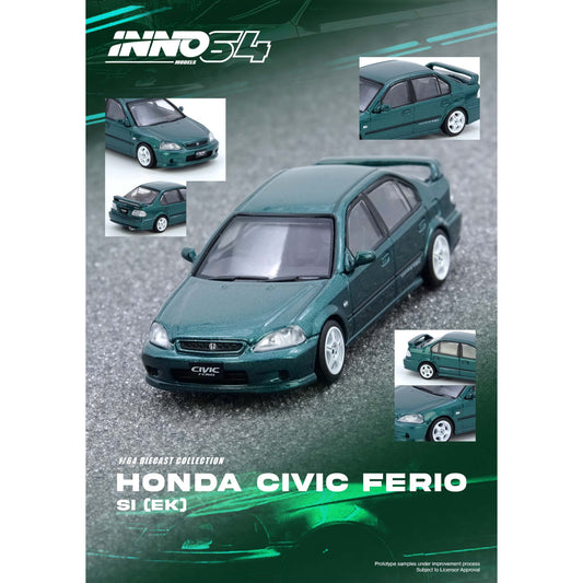 INNO64 - Pre-Order - Honda Civic Ferio SI (EK), green - IN64-EKS-GREEN