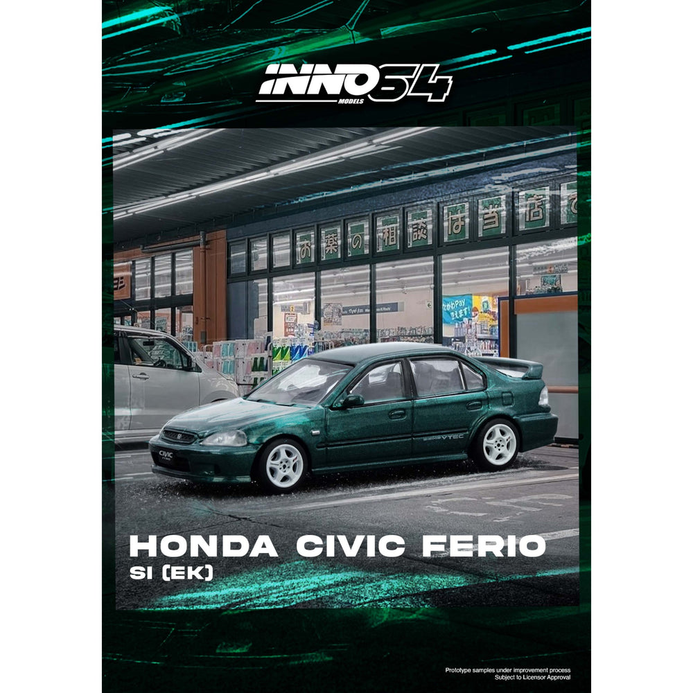 INNO64 - Pre-Order - Honda Civic Ferio SI (EK), green - IN64-EKS-GREEN